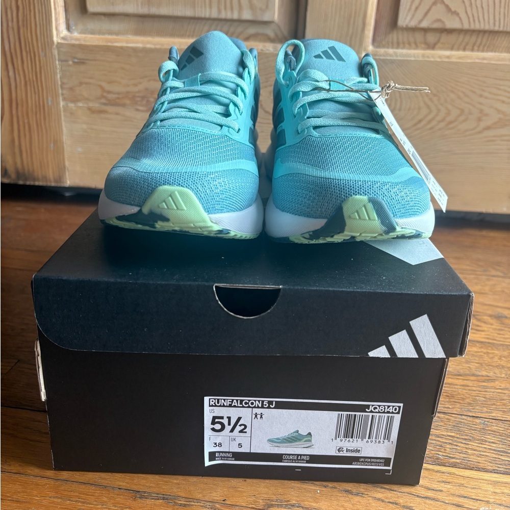 NWT adidas Athletic Running Shoes | Teal | Big Kids 5.5 | Women’s 7 - Picture 4 of 6